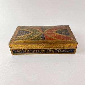 Vintage painted wooden box